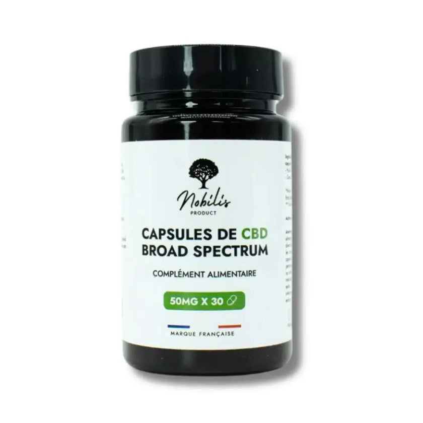 Gélules Huile CBD – Broad Spectrum – Nobilis – 50mg x 30