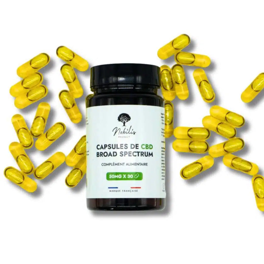 Gélules Huile CBD – Broad Spectrum – Nobilis – 50mg x 30