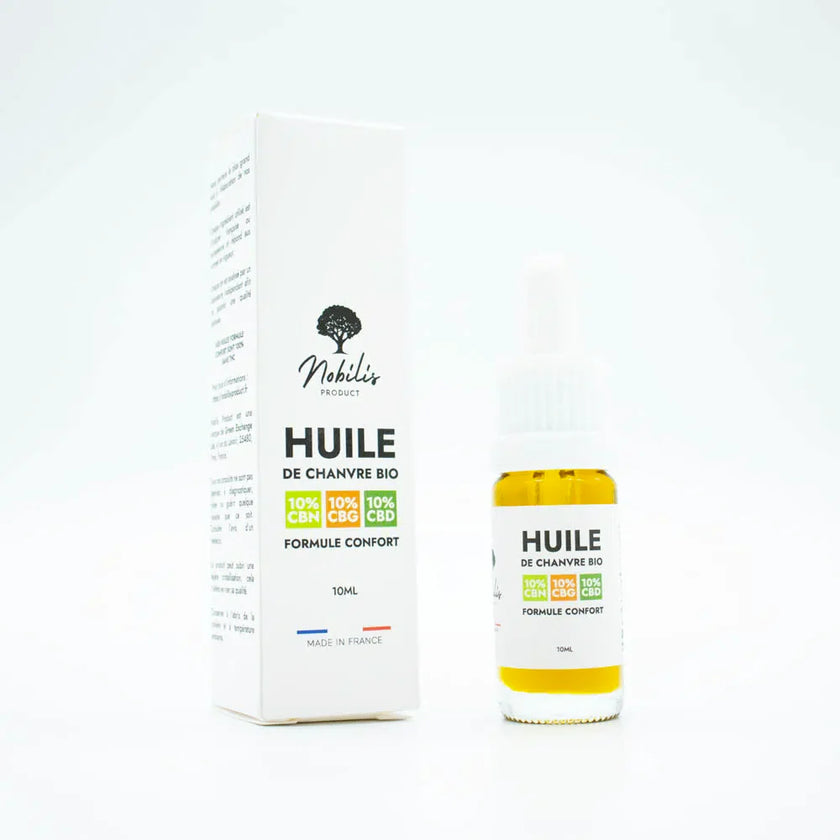 Huile 10% CBD 10% CBN 10% CBG – Formule Confort